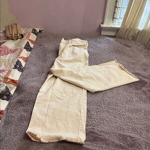 H&M Women's Light Beige Ankle Jeans